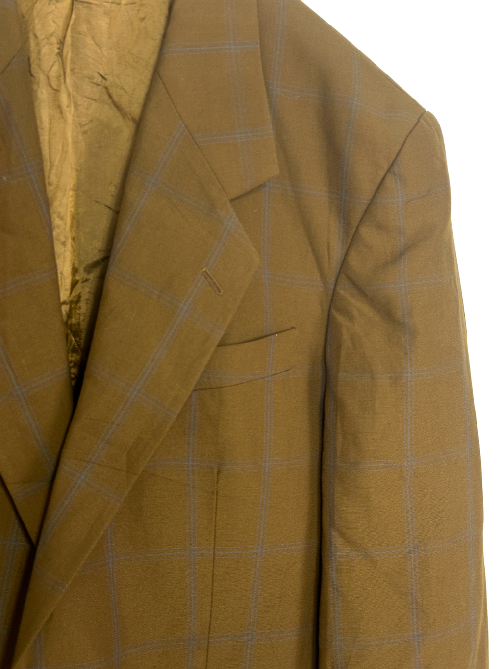 Vintage Brown Checkered Blazer - Large
