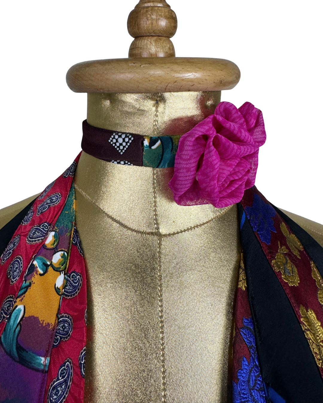 Handmade Upcycled Tie Halter Vest Top & Choker