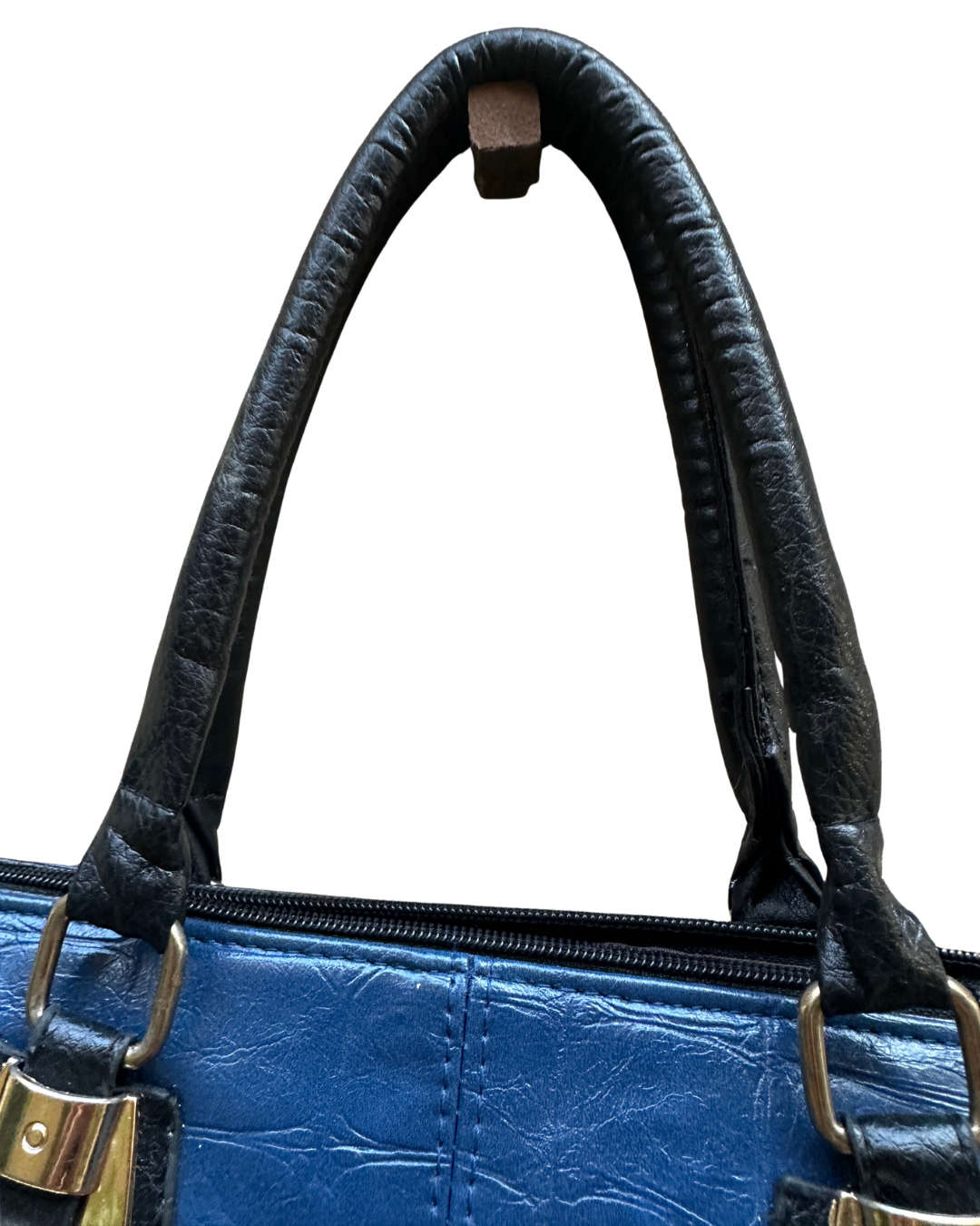 Genuine Leather Blue Tote Bag