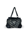 Vintage Guess Black Monogram & Snake Embossed Shoulder Bag