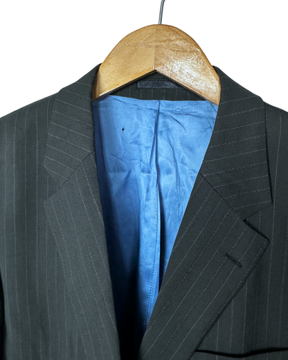 2000s Pierre Cardin Paris Pinstripe Wool Full Suit - Size 54