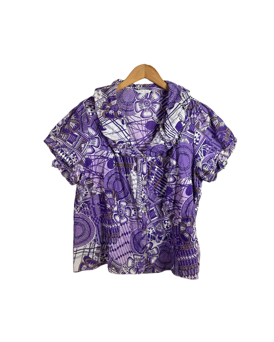 Miss Etam Patterned Button Up Blouse