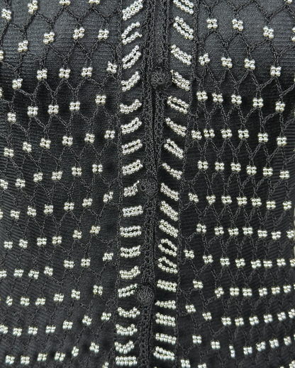 Vintage Crochet Beaded Cardigan Top