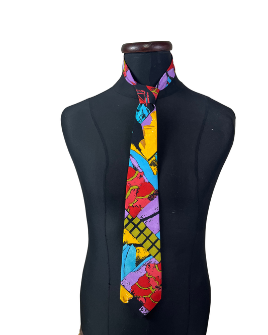 Silver City Abstract Artsy Necktie 9 cm