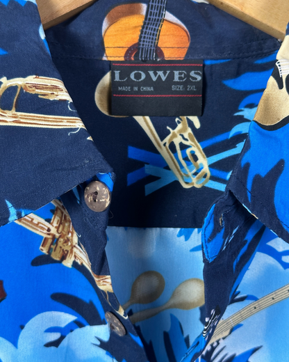 Lowes Music Instruments Hawaiian Shirt 2XL
