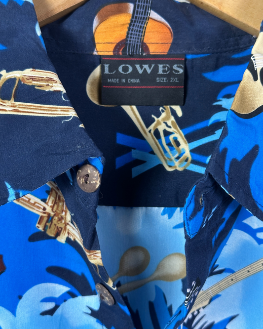 Lowes Music Instruments Hawaiian Shirt 2XL
