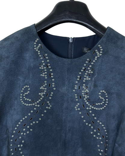 Zara Suede Embellished Shift Dress XS