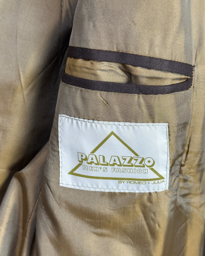 Vintage 90s Palazzo Men's Fashion Burgundy Double Breasted Blazer - XL