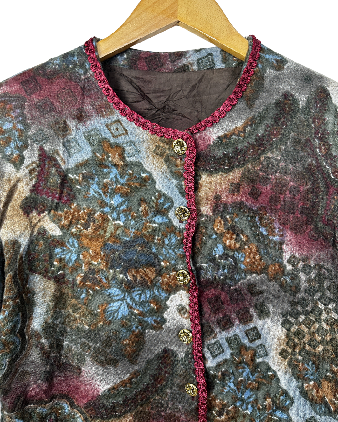 Vintage Tapestry Knit  Women's Cardigan Jacket