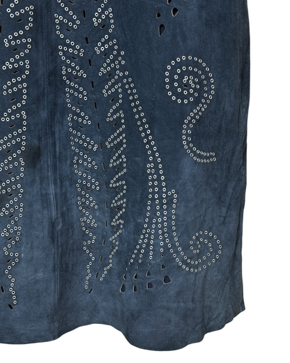 Zara Suede Embellished Shift Dress XS
