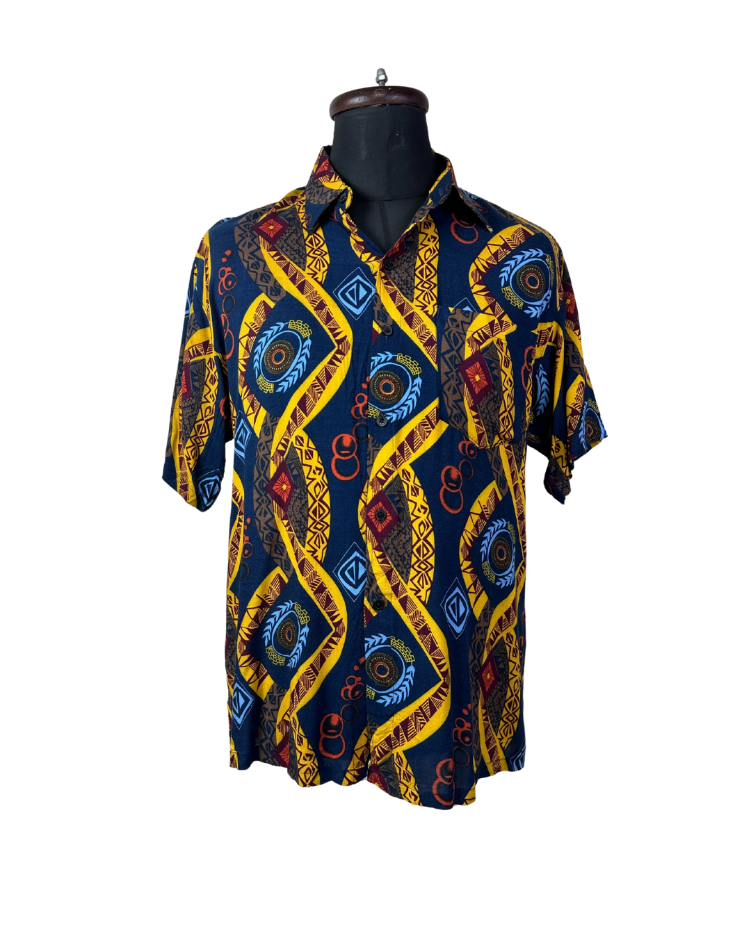 Vintage Geo Pattern Shirt XL