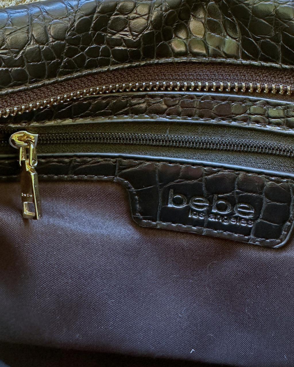 Bebe Josephine Croco Convertible Sling Belt Bag