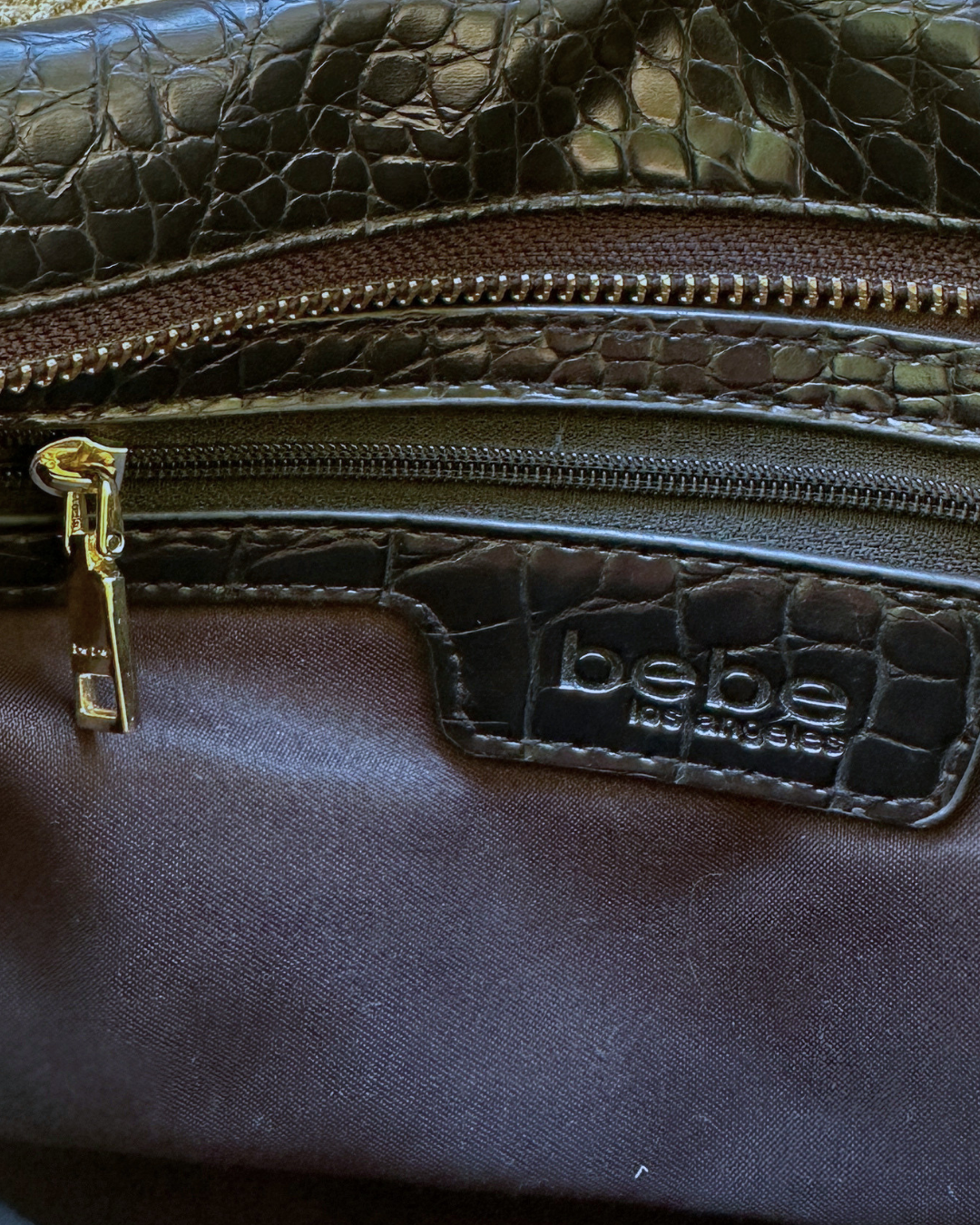 Bebe Josephine Croco Convertible Sling Belt Bag