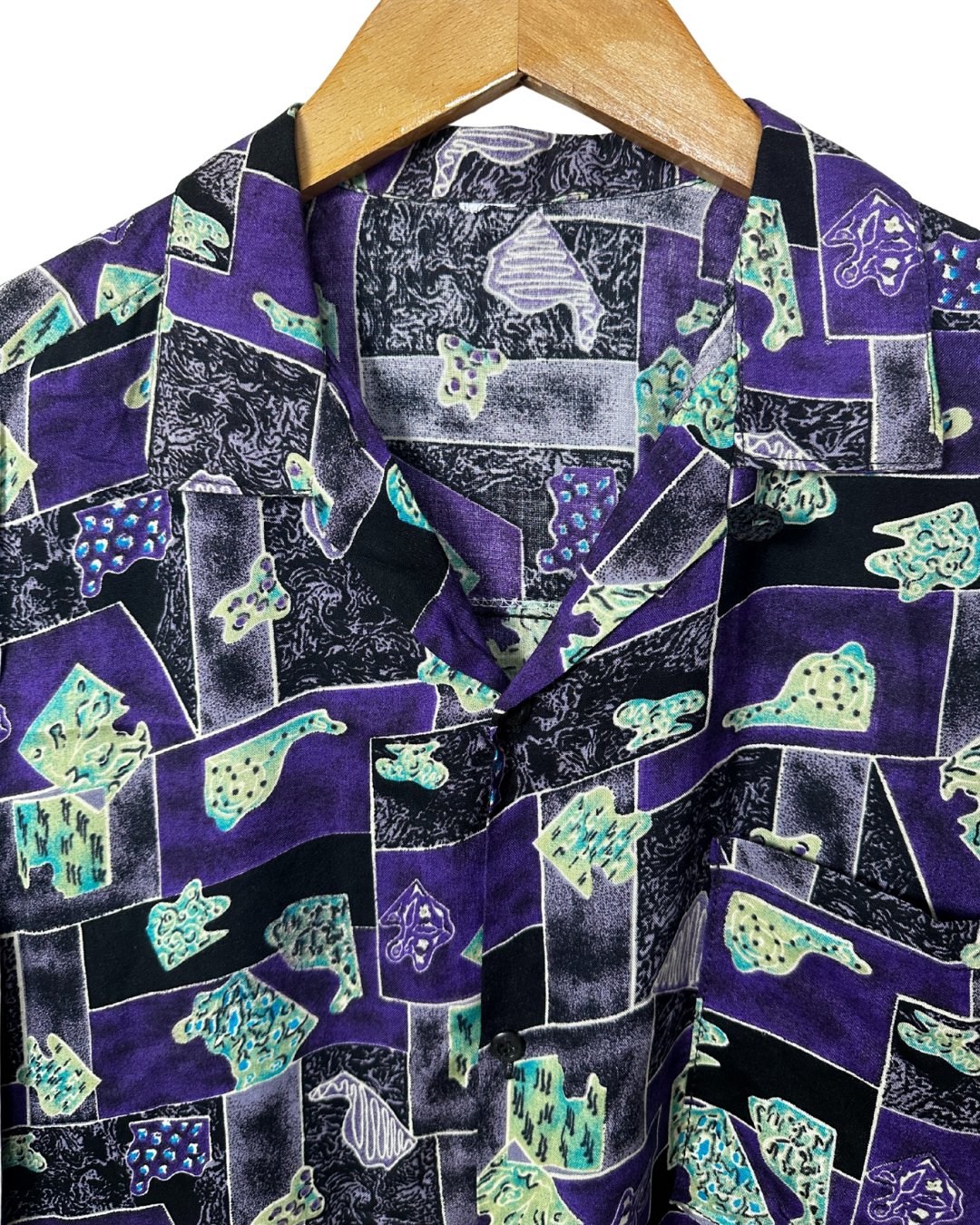 Vintage Abstract Print Short Sleeve Shirt