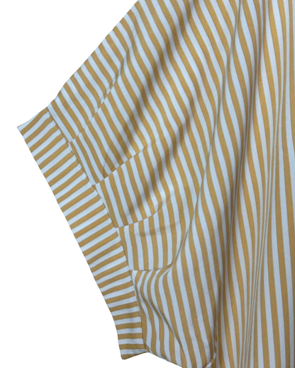 Vintage Striped Oversized Dolman Sleeve Shirt Large