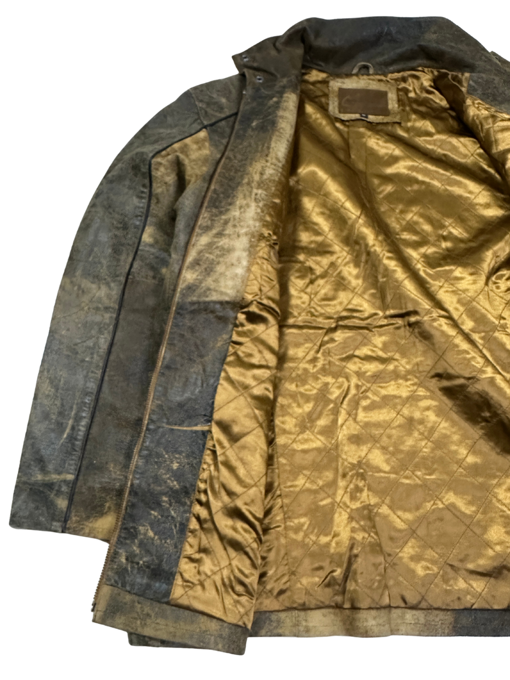 90s Vintage Pepe Jeans Distressed Genuine Sheep Leather Moto Jacket (Rare Sample)
