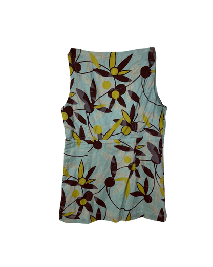 Great Plains Floral Teal Tank Top Small