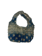 Y2K Distressed Denim Mini Bag with Bow Detail
