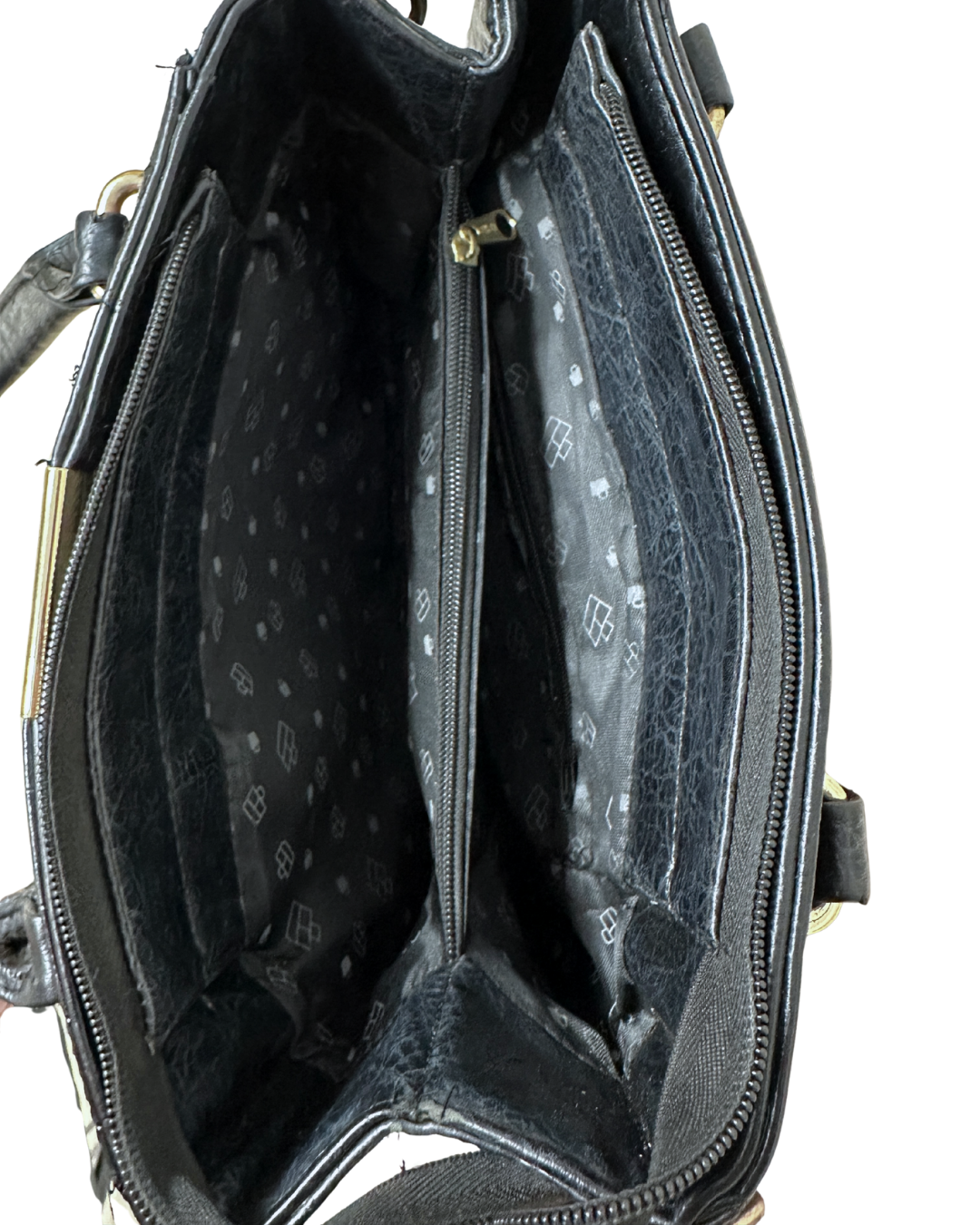 Vintage Genuine Leather Satchel with Short Handles & Long Strap