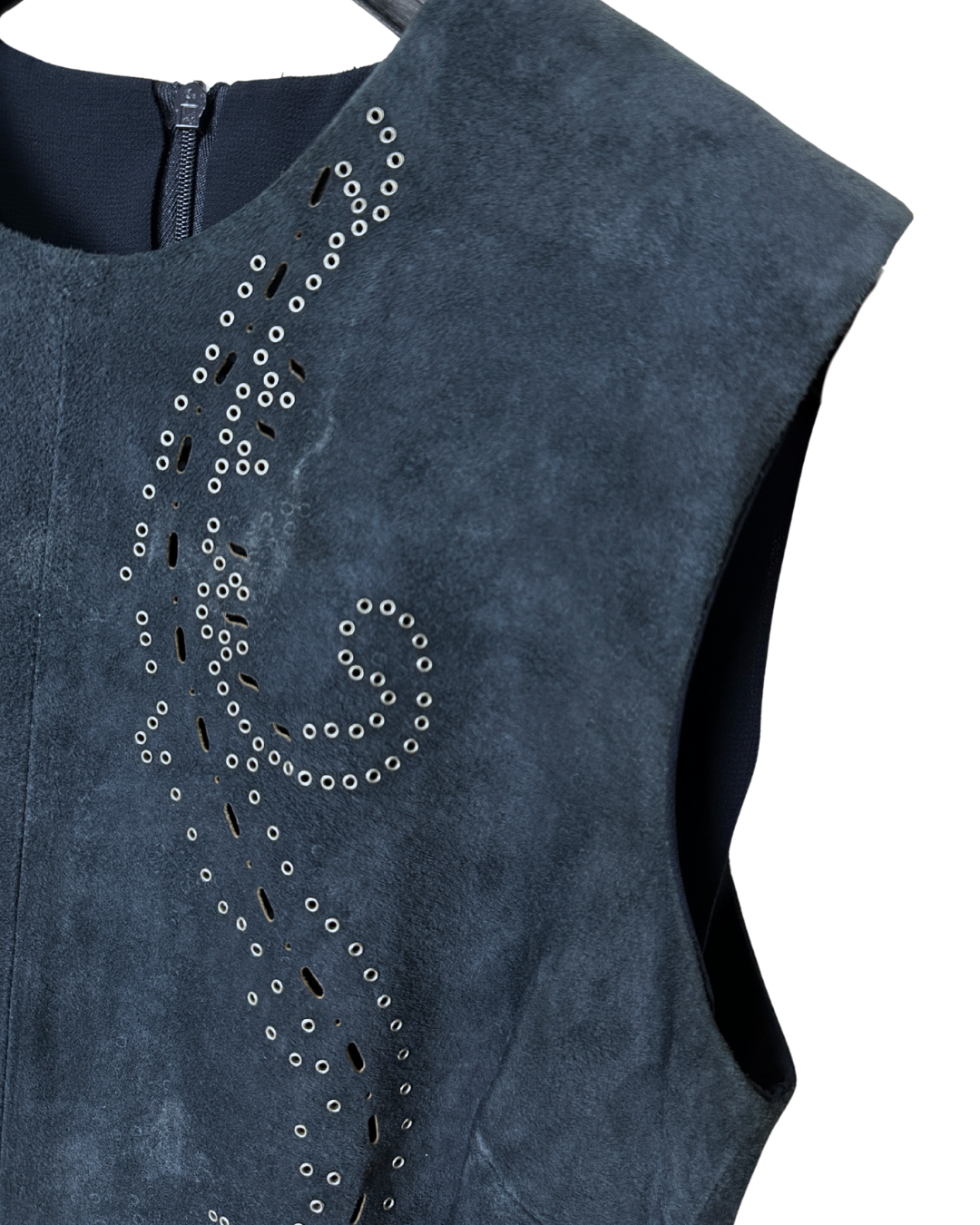 Zara Suede Embellished Shift Dress XS