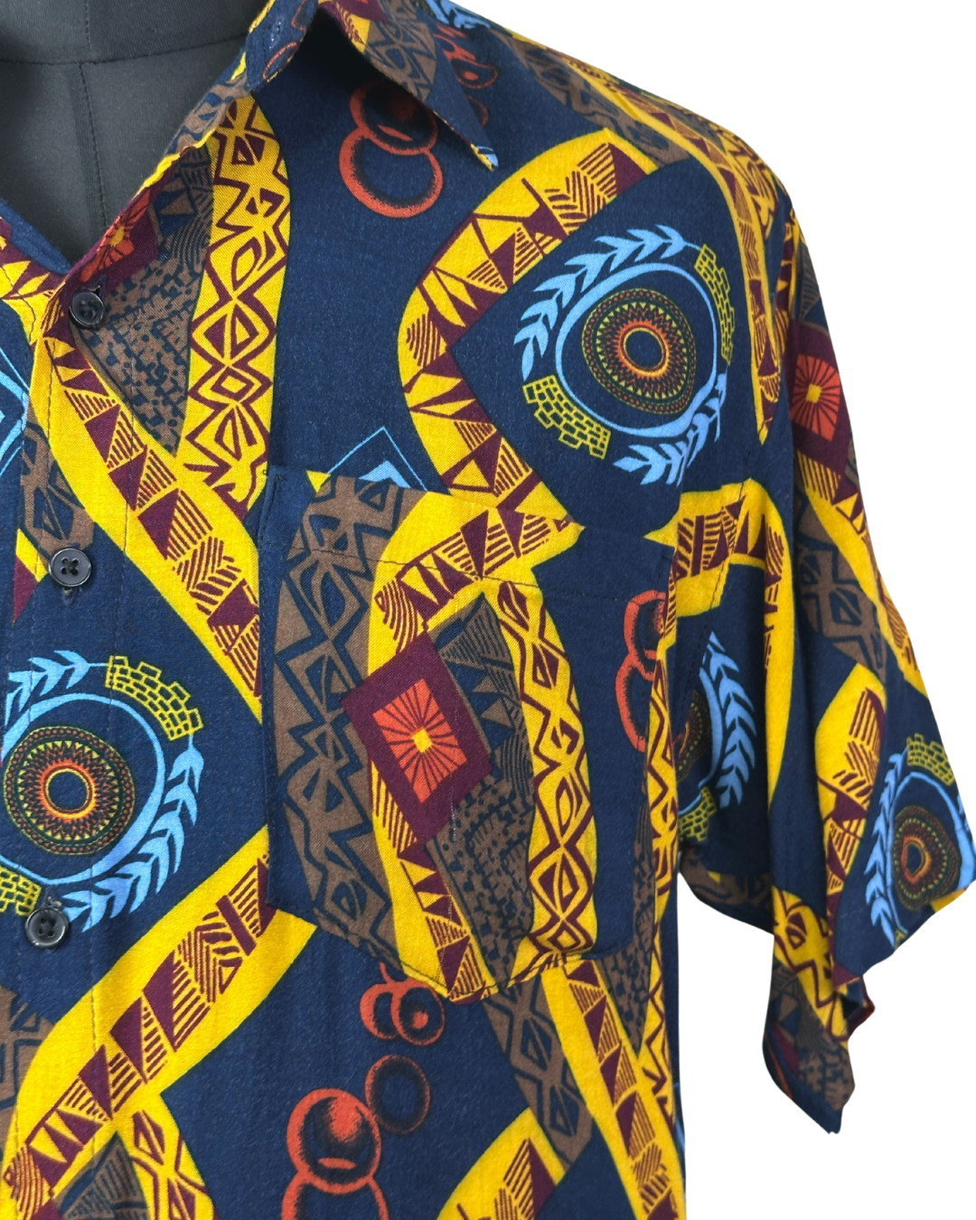 Vintage Geo Pattern Shirt XL
