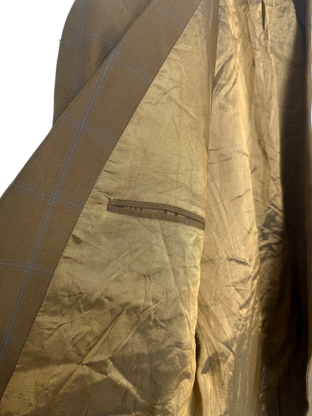 Vintage Brown Checkered Blazer - Large
