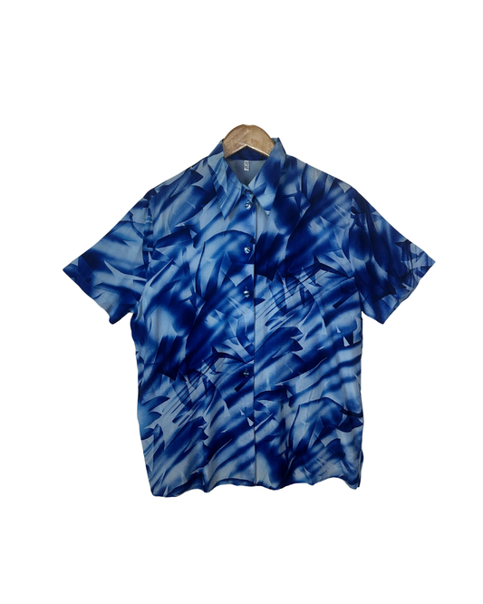 Vintage Abstract Print Shirt Large