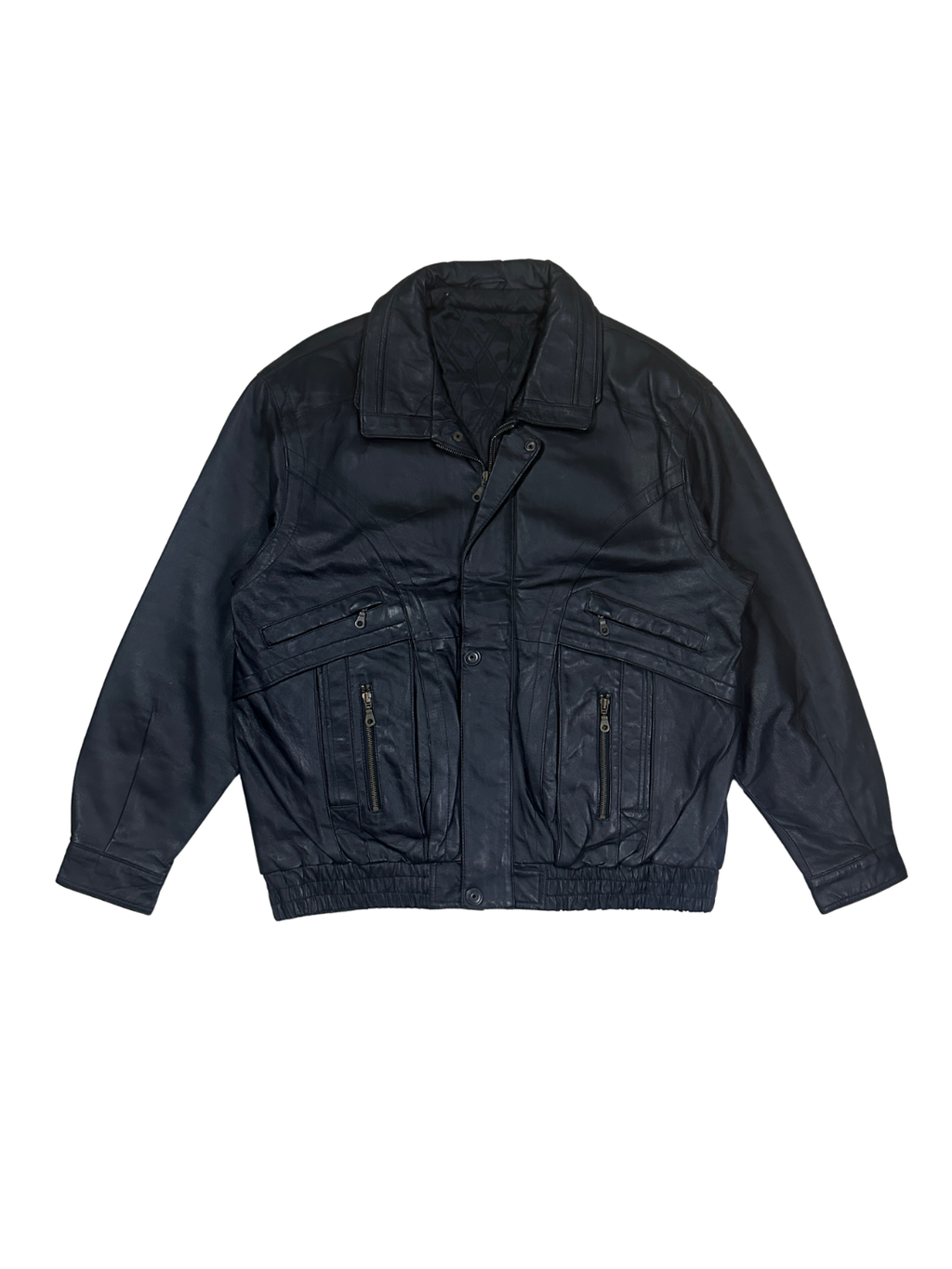 Vintage Canda Genuine Leather Jacket- EU 52