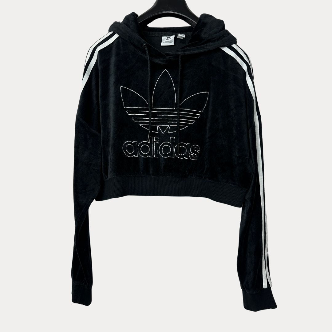 Adidas Oversized Velvet women's Cropped Hoodie
