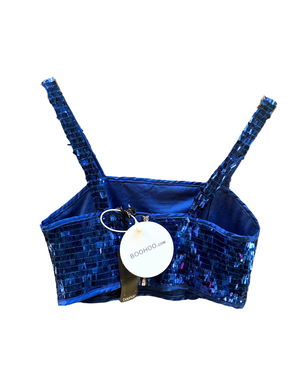 Boohoo Sequinned Crop Top