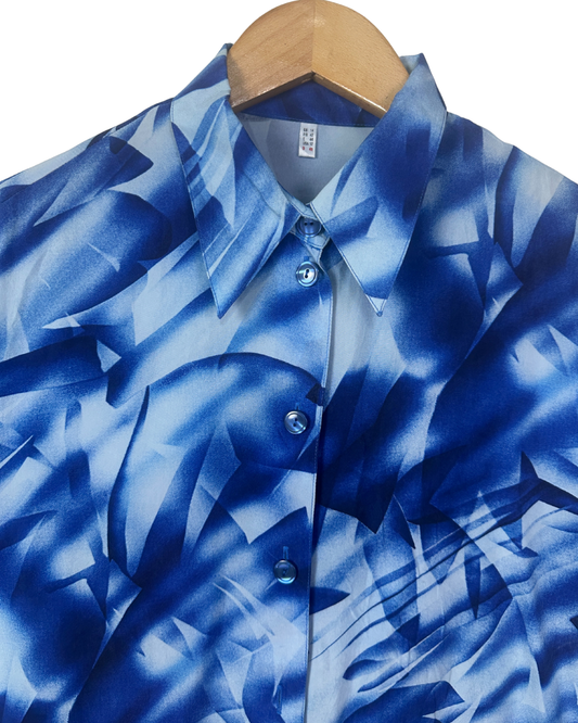 Vintage Abstract Print Shirt Large