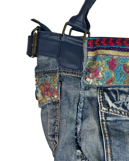 Desigual Mc Bee Ethnic Deluxe Denim Handbag
