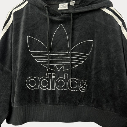 Adidas Oversized Velvet women's Cropped Hoodie