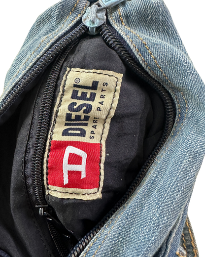 Vintage Y2K Diesel Nation Distressed Denim Bag