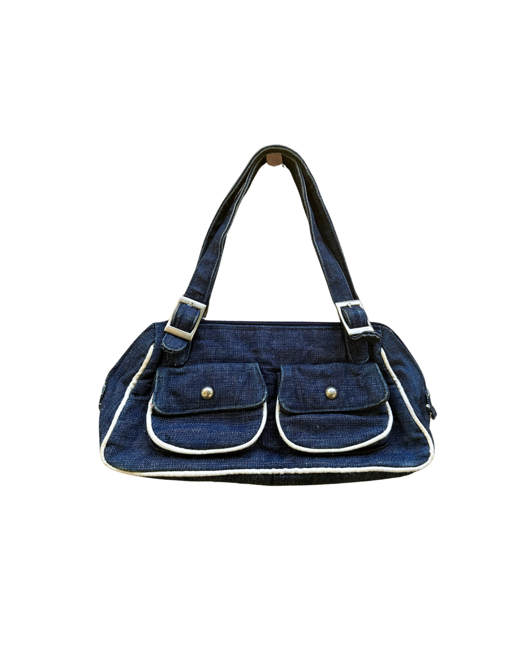 Y2K Denim Pocket Shoulder Bag