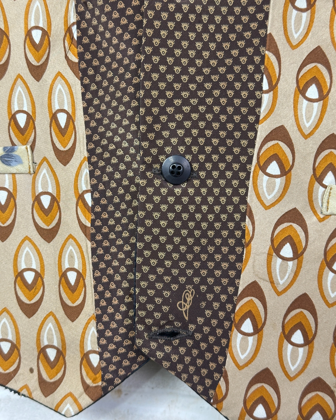 Retied Unisex Upcycled Neckties Vest - Small