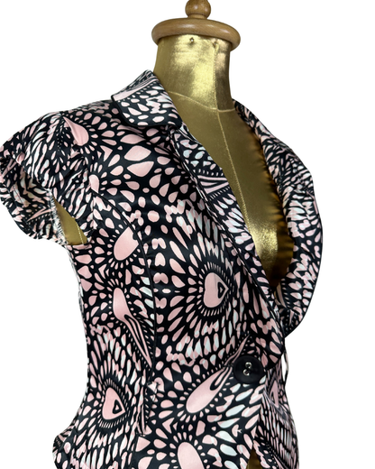 Nominal One-Button Fitted Blouse