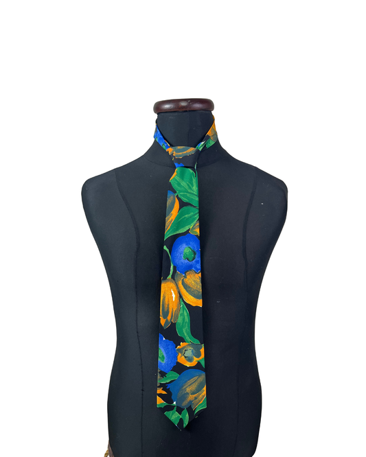 Silver City Floral Necktie 9 cm
