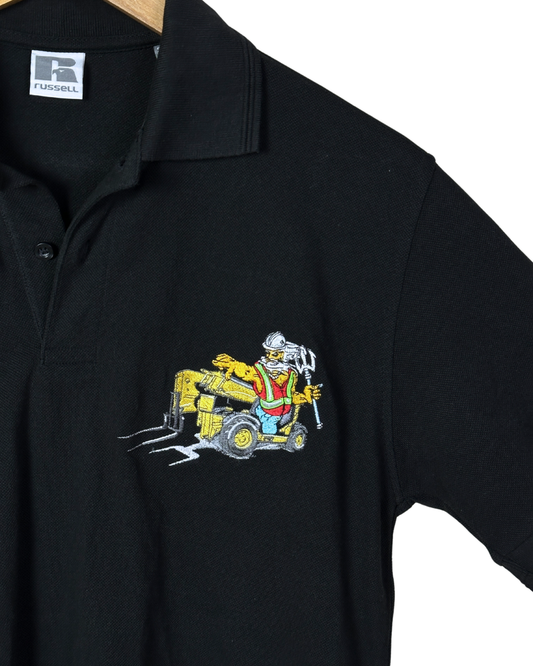 Vintage Russell Embroidered Polo Shirt – Medium