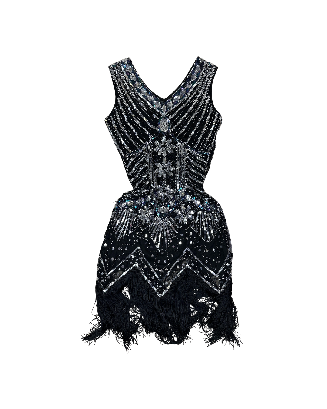 1920's Inspired Great Gatsby Sequin Flapper Dress - Medium