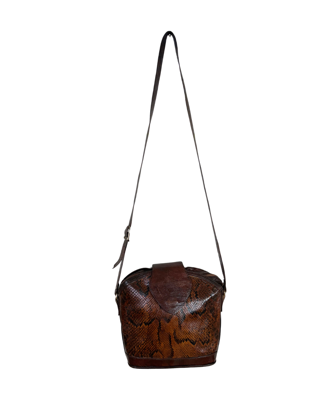 Vintage 90s Buffalino Genuine Snakeskin Crossbody Bag