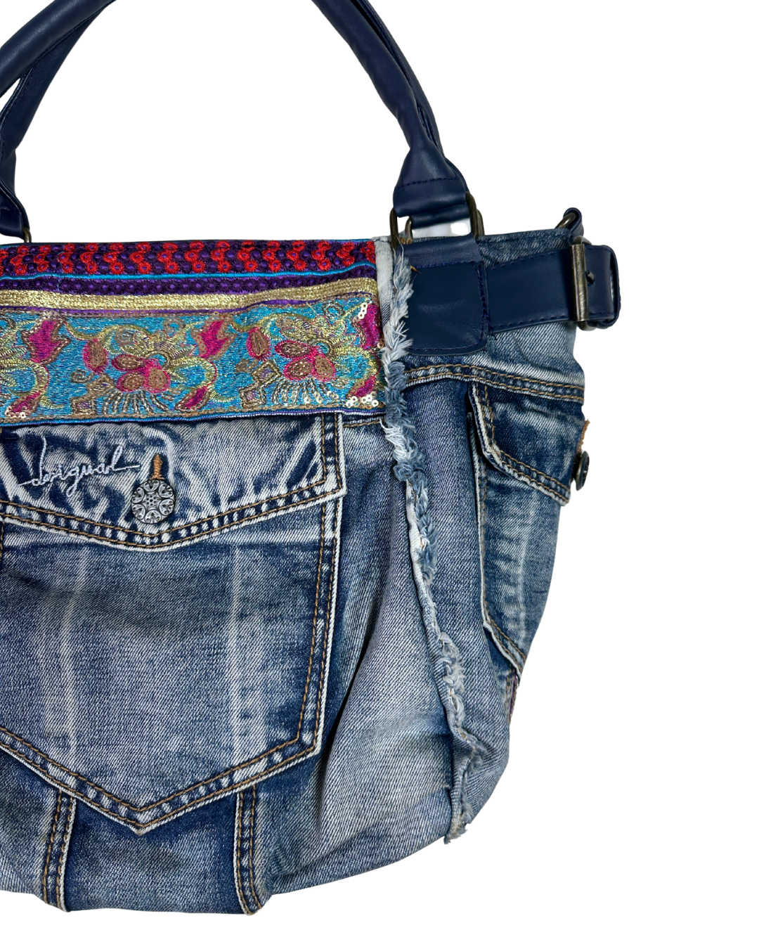 Desigual Mc Bee Ethnic Deluxe Denim Handbag