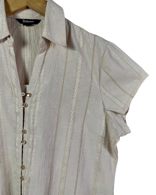 Vintage Embroidered Rockmano Blouse - UK 14