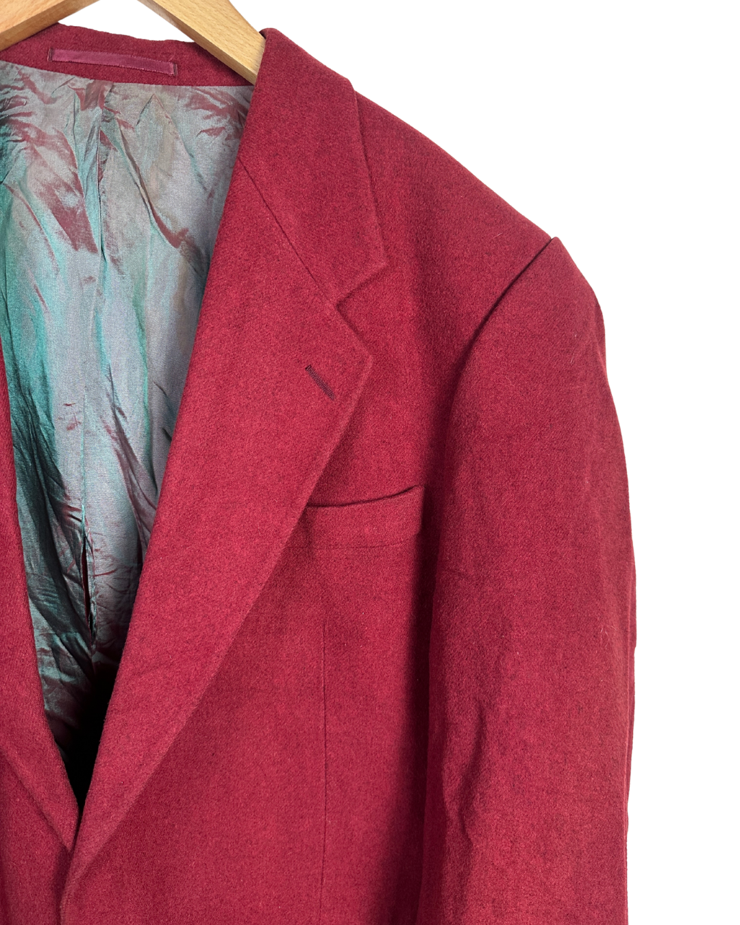 Vintage Pierre Monée Dark Red Wool Blend Blazer - 52