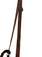 Vintage Brown Genuine Leather Handbag w/ Detachable Strap
