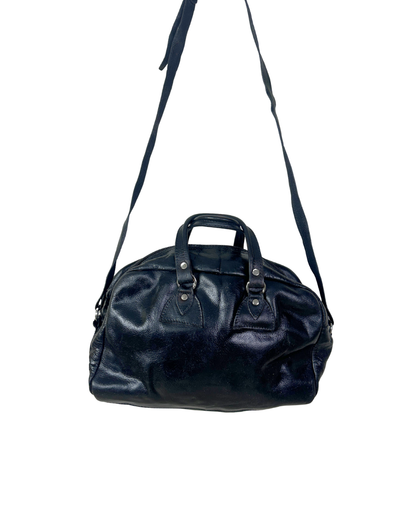 Vintage Genuine Leather Satchel Bag w/ Front Pockets