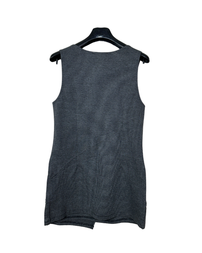 Mim Studded Asymmetrica Mini Dress with Zipper Details Small