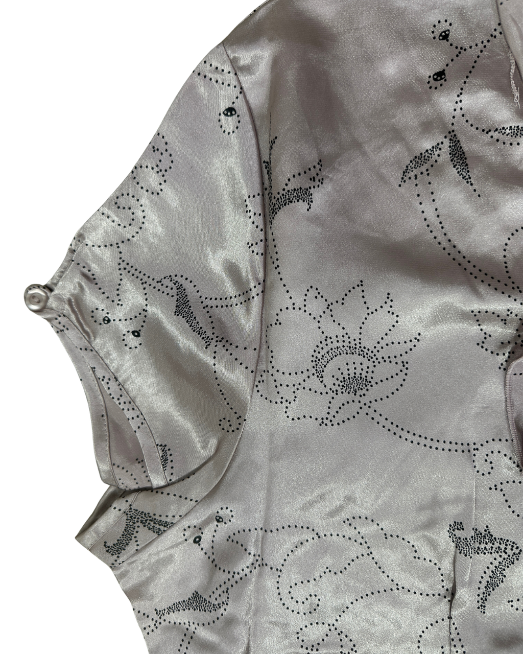 NWT Mystify Satin Ruffle Button-Front Blouse -XL