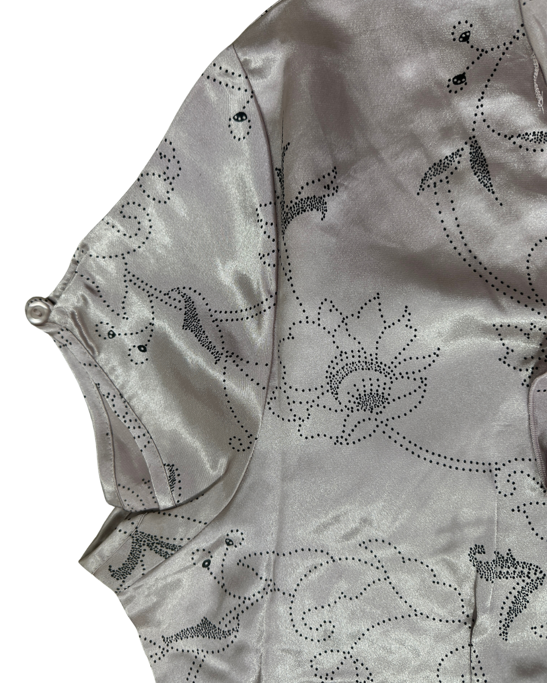 NWT Mystify Satin Ruffle Button-Front Blouse -XL