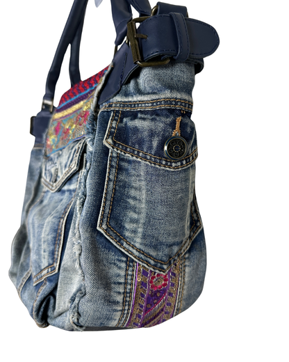 Desigual Mc Bee Ethnic Deluxe Denim Handbag